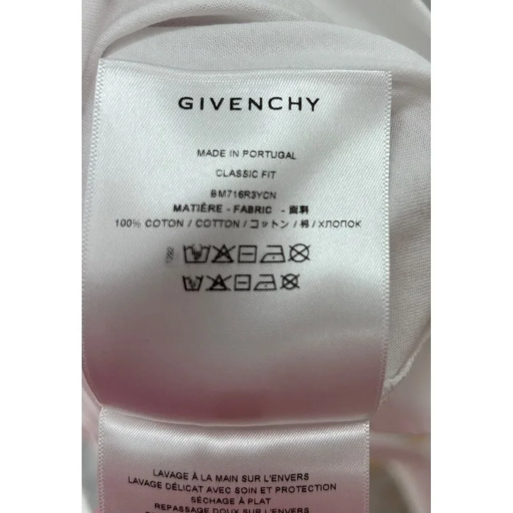 Givenchy Mens White Cotton Short Sleeve T-Shirt Mesh Underarm Detail Size Large - Picture 11 of 16